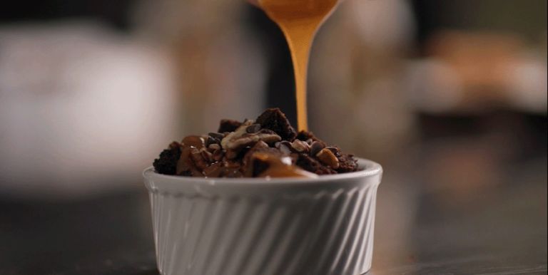 Chocolate dessert made by Sara Lee Bakery and the Foodbuy culinary consulting team.